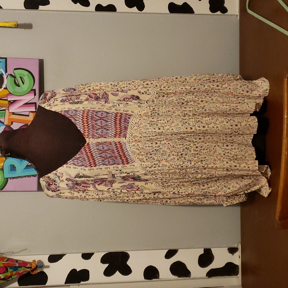 Boho plus size top.